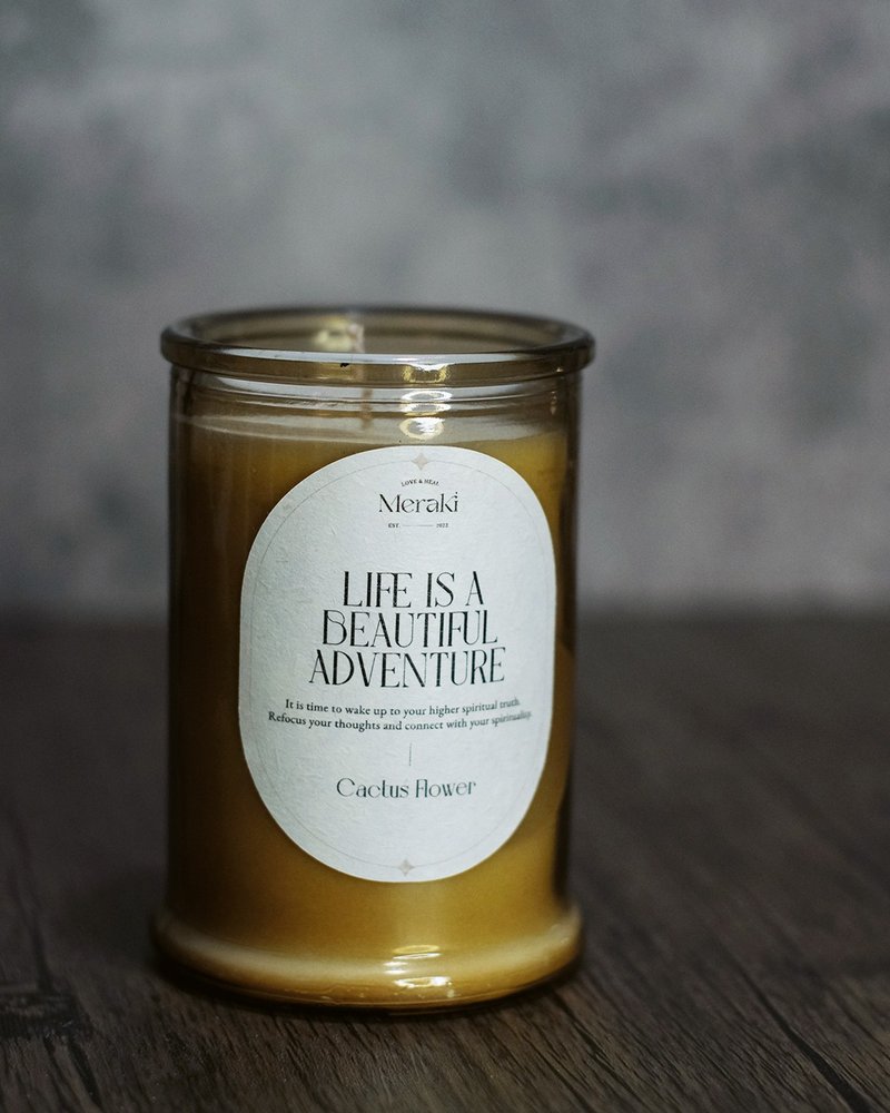 天使祝福蜡烛 - 仙人掌花 - 蜡烛/烛台 - 蜡 咖啡色