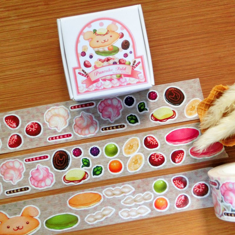 ‘松饼叠叠’和纸胶带 - 纸胶带 - 纸 粉红色