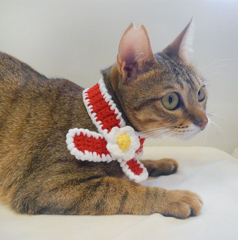 猫咪 狗狗 宠物项圈 领巾 围巾(花朵) - 项圈/牵绳 - 其他材质 