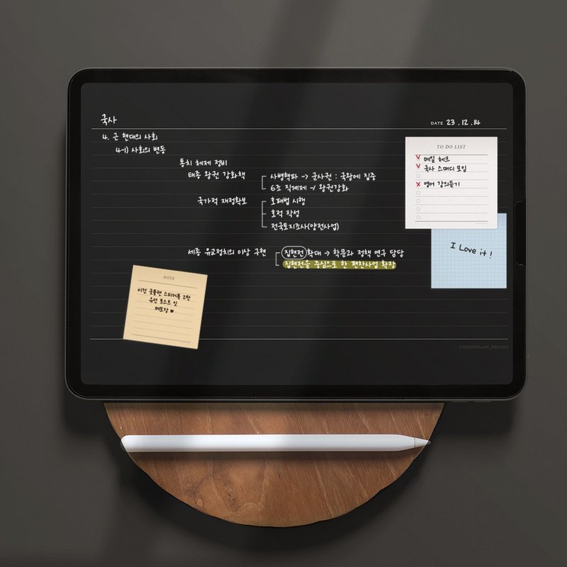 BLACK 数字有线票据 / 基本票据 iPad notes template Daily - 图文模板设计 - 其他材质 