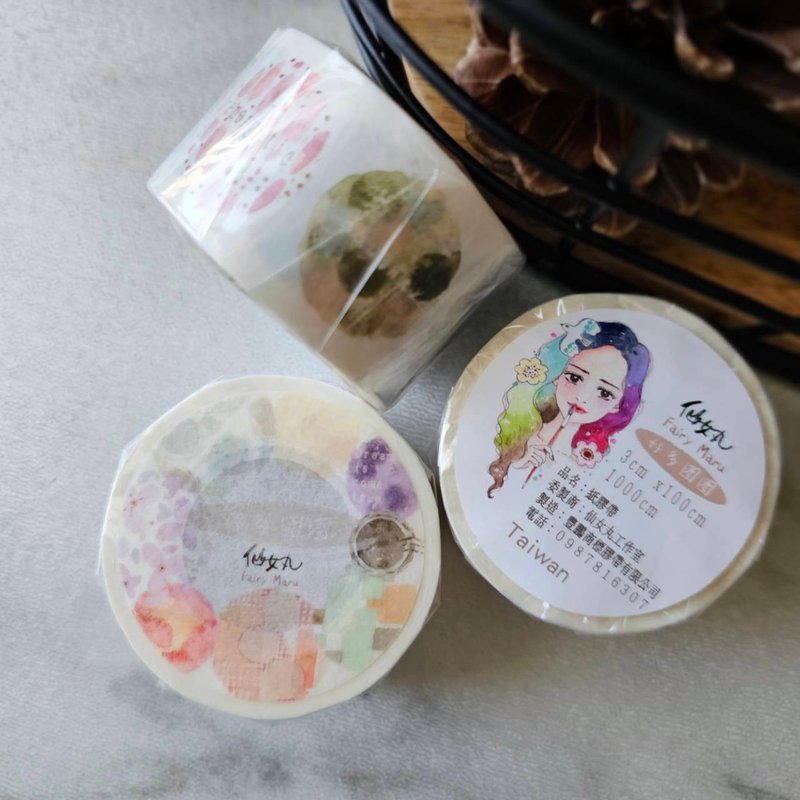 好多圈圈(日本和纸) - 纸胶带 - 纸 多色
