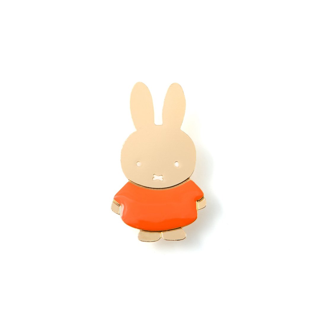 Titlee x Miffy 胸针 (Orange) - 胸针 - 铜/黄铜 橘色
