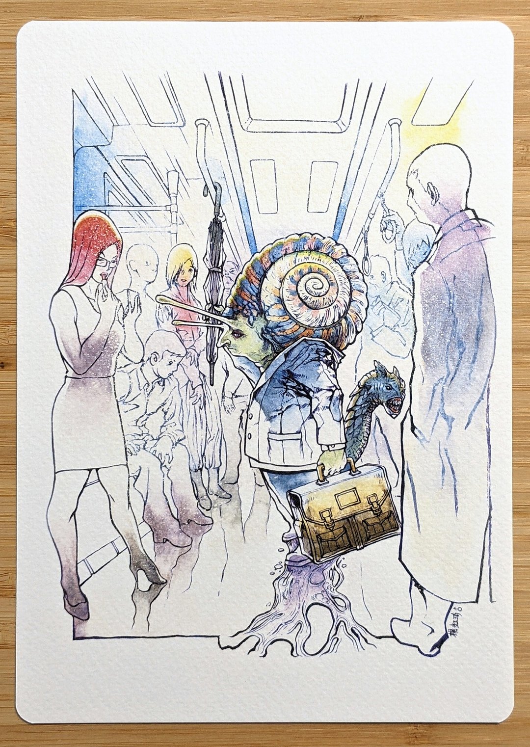 画卡【都市怪物系列】02蜗牛男 - 卡片/明信片 - 纸 