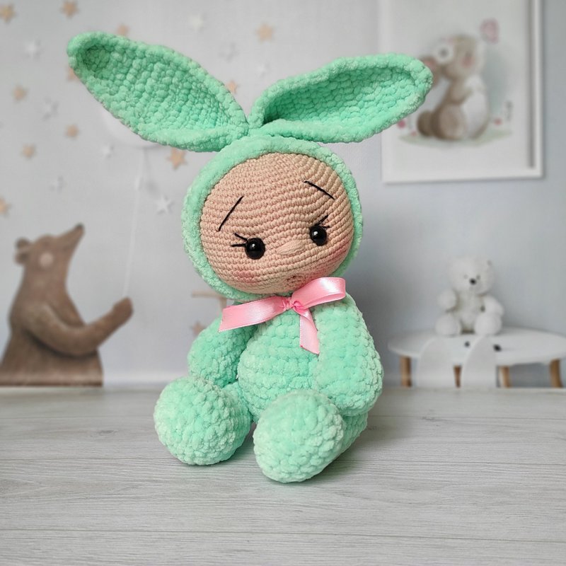 teddy bunny, stuffed bunny, baby toy bunny - 玩具/玩偶 - 其他材质 