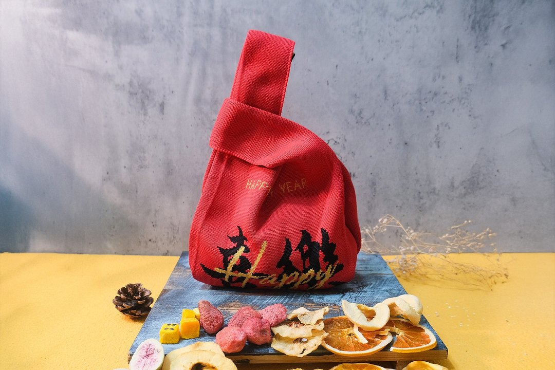 【禾果】新年喜乐综合果干针织包(新年礼物) - 水果干 - 棉 