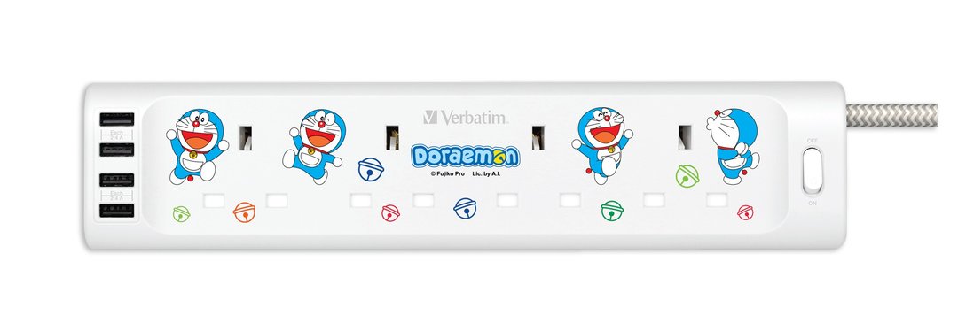 原装正版多啦A梦 4 Port USB拖板(2种款式) - 其他 - 塑料 白色