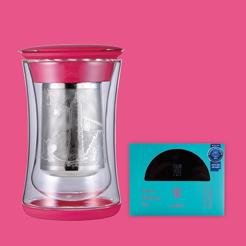 自由叶 | 限定樱花粉 | 台湾印象冲茶器+精品茶优惠组合 - 茶 - 玻璃 粉红色