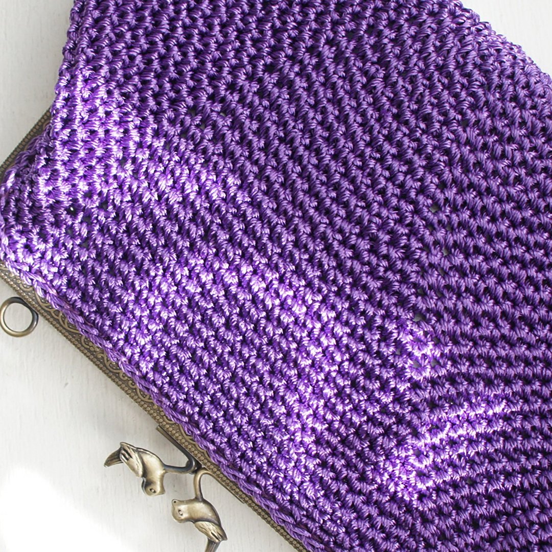 Ba-ba handmade  Crochet petit-bag  No.C1328 - 手提包/手提袋 - 其他材质 紫色