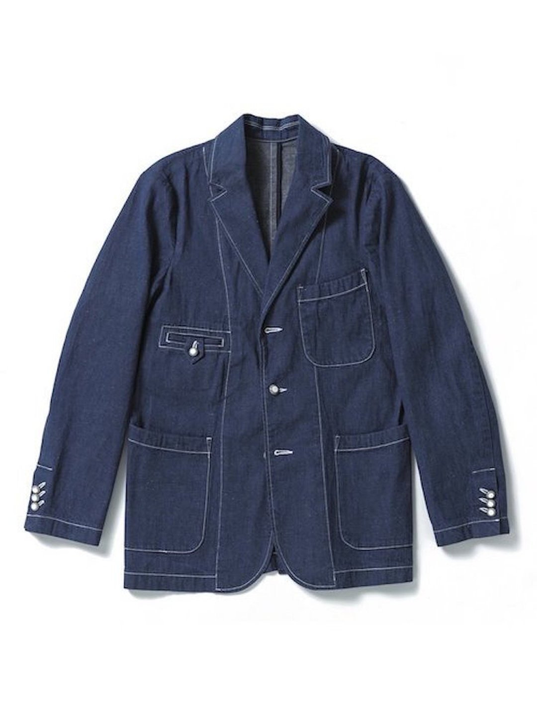 GAIA BLAZER - NEP DENIM - 男装外套 - 棉 蓝色