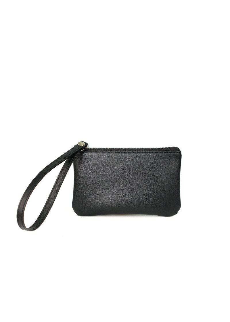 手腕带零钱包 (黑色) - 零钱包 - 真皮 黑色