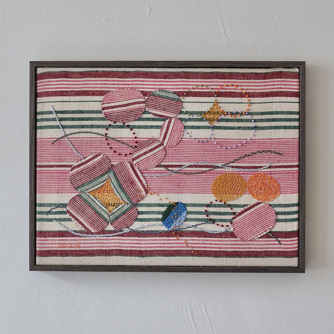 Camellia 手工刺绣装饰画 壁画挂画 工艺品 实木画框 - 海报/装饰画/版画 - 棉 多色