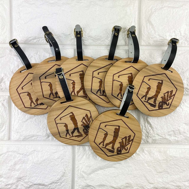 【定制化礼物】【雷射雕刻】吊牌/行李吊牌 - 钥匙链/钥匙包 - 木头 咖啡色