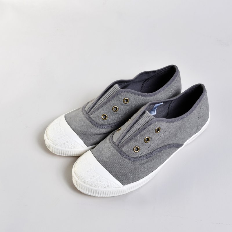 休闲鞋-FREE 暗夜灰 - 女款休闲鞋 - 棉．麻 灰色