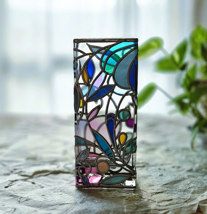 订制方形玻璃花瓶小叮当 - 花瓶/陶器 - 玻璃 蓝色