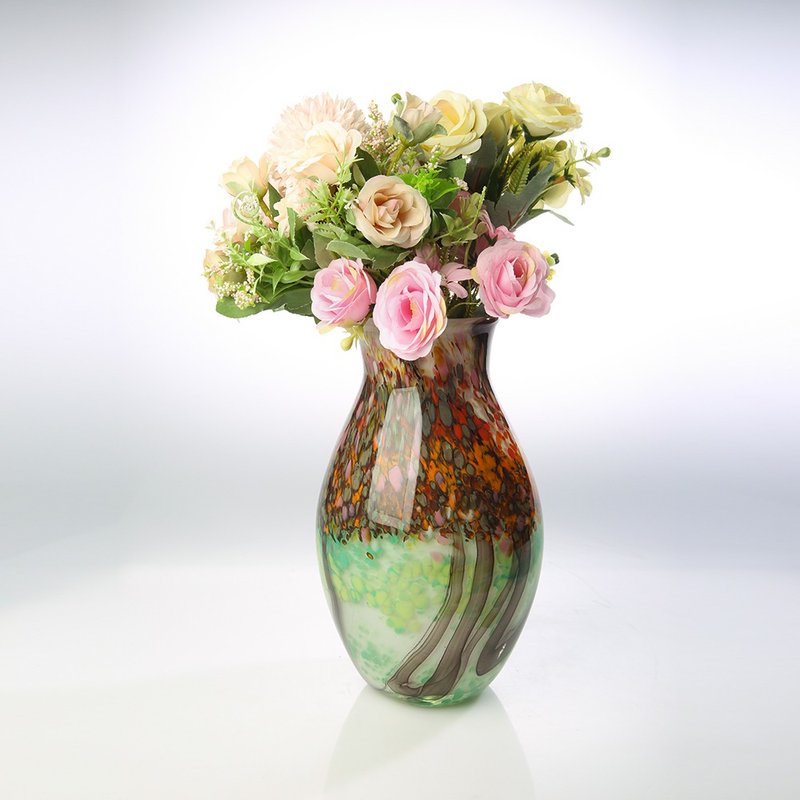 秋焰旋律 手作玻璃 纯手工吹制 - 花瓶/陶器 - 玻璃 多色