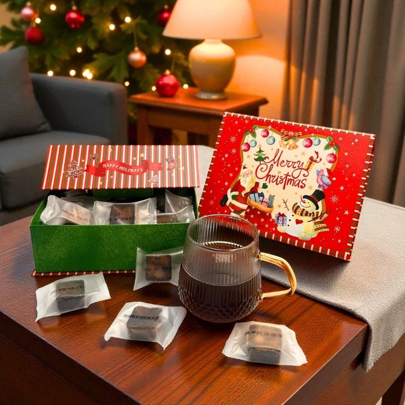 圣诞甜点时光_我的饮Bar综合黑糖块礼盒 (17gX24颗) 无防腐剂 - 蜂蜜/黑糖 - 纸 