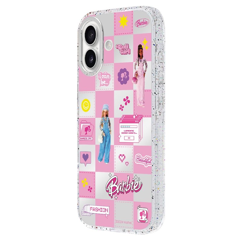 Barbie 镜面Y2K棋盘 磁吸版 透彩框 iPhone 16 15 14 13 Pro Max - 手机壳/手机套 - 环保材料 银色