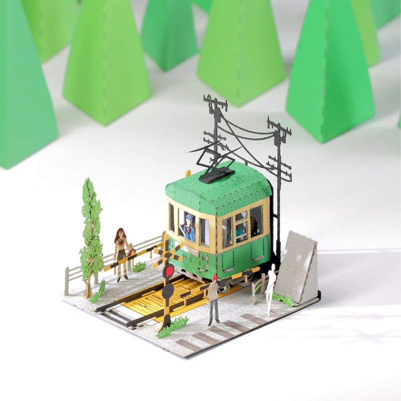 湘南江之岛  FingerART纸艺术模型 连展示盒 日本文化系列 - 木工/竹艺/纸艺 - 其他材质 红色