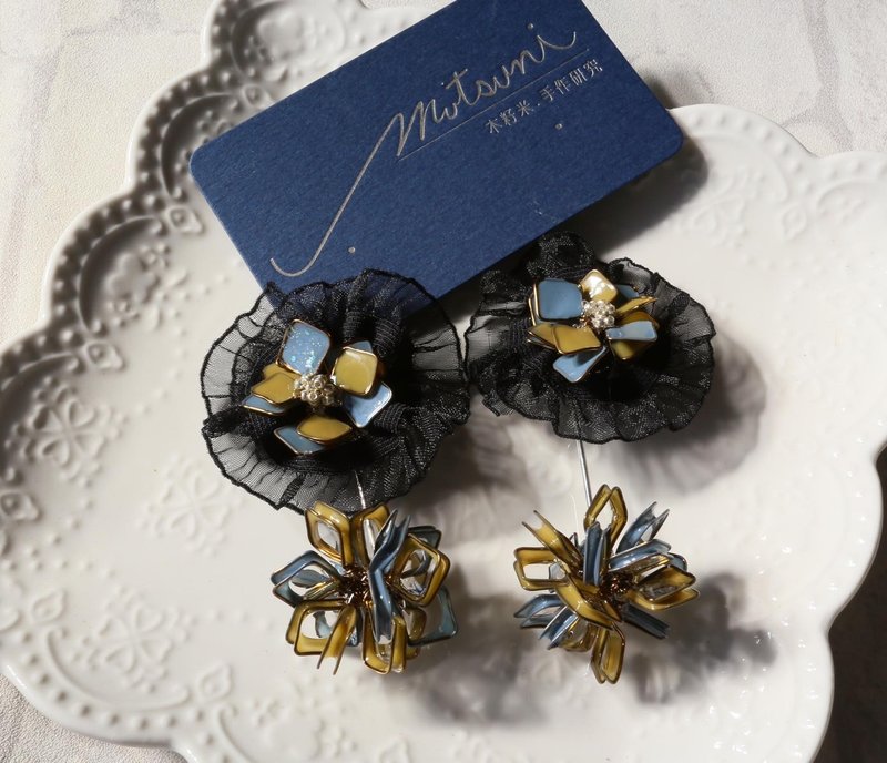 工业风的浪漫/耳环. 耳夹 - 耳环/耳夹 - 树脂 多色