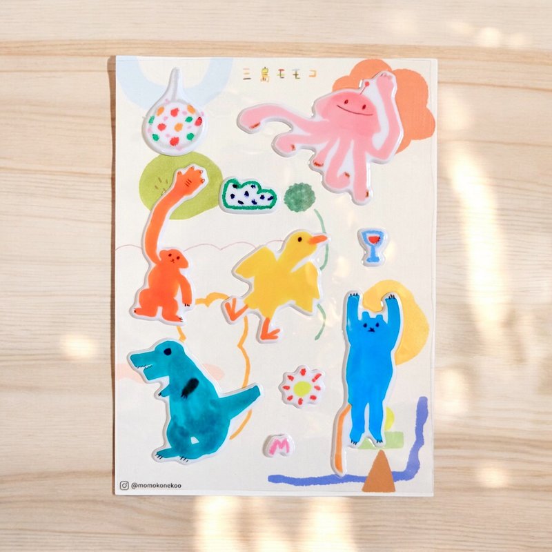三岛好朋友们 泡泡贴纸 - 贴纸 - 塑料 多色