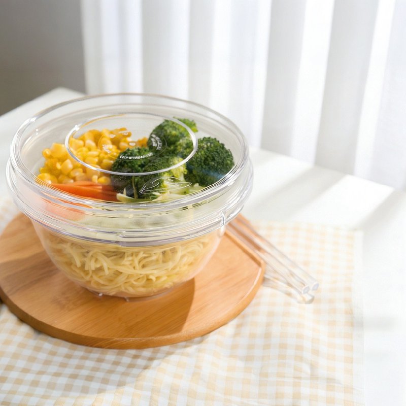 【哩皿生活】Tritan 分层汤面碗组  泡面碗 沙拉碗 井饭 汤碗 便 - 碗 - 塑料 透明