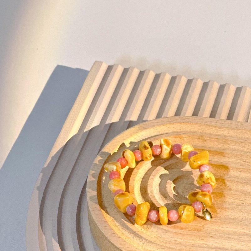 XXTRA Thyself 手链 | 蜜蜡 红纹石 | 甜心守护 - 手链/手环 - 水晶 红色