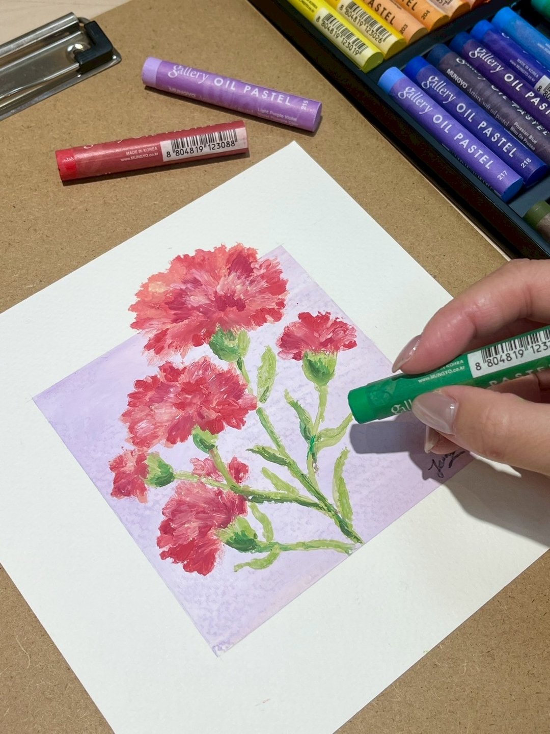 献给妈妈的四种手作提案-油性粉彩花语 - 插画/绘画/写字 - 纸 