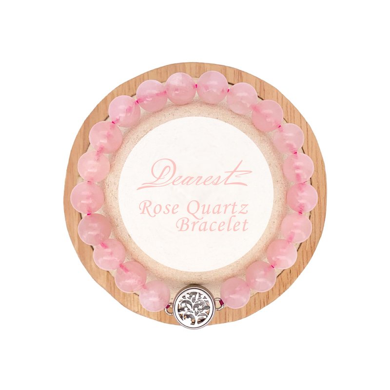 粉晶香薰水晶手链 - 手链/手环 - 贵金属 