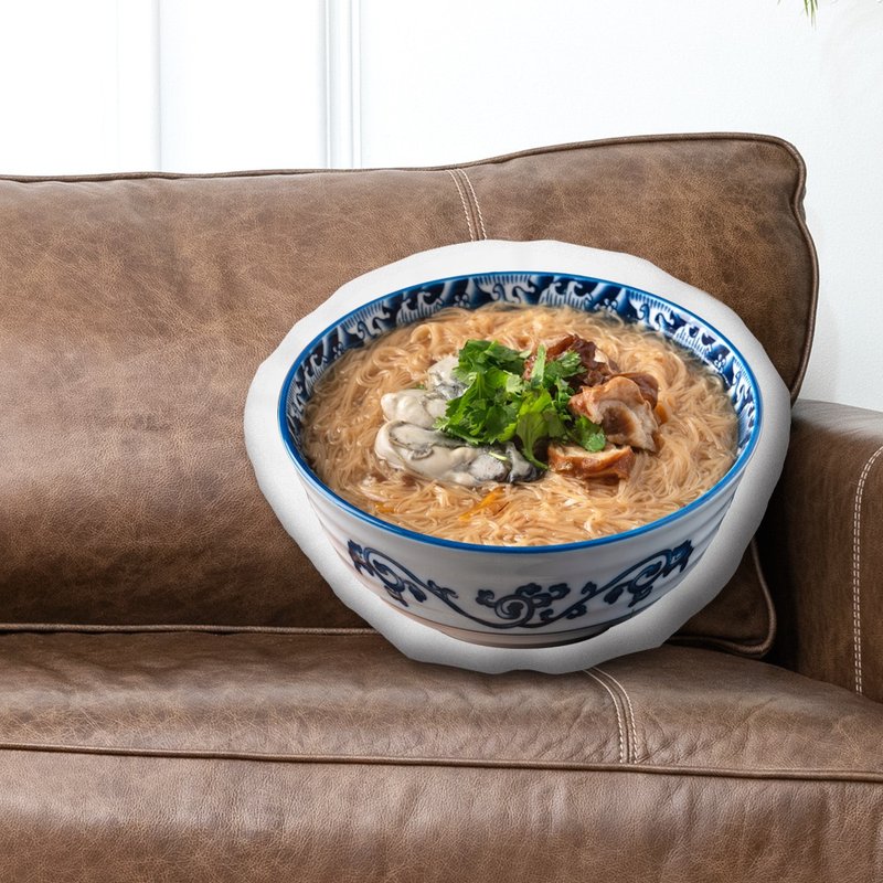 笑花研究社【抱枕】台式蚵仔面线大肠面线台湾传统美食抱枕枕头 - 枕头/抱枕 - 聚酯纤维 白色