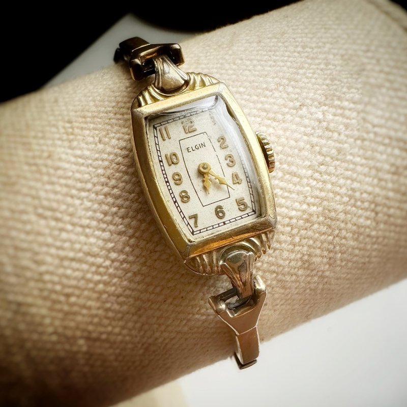 1960s ELGIN 瑞士古董机械表 - 女表 - 其他金属 金色