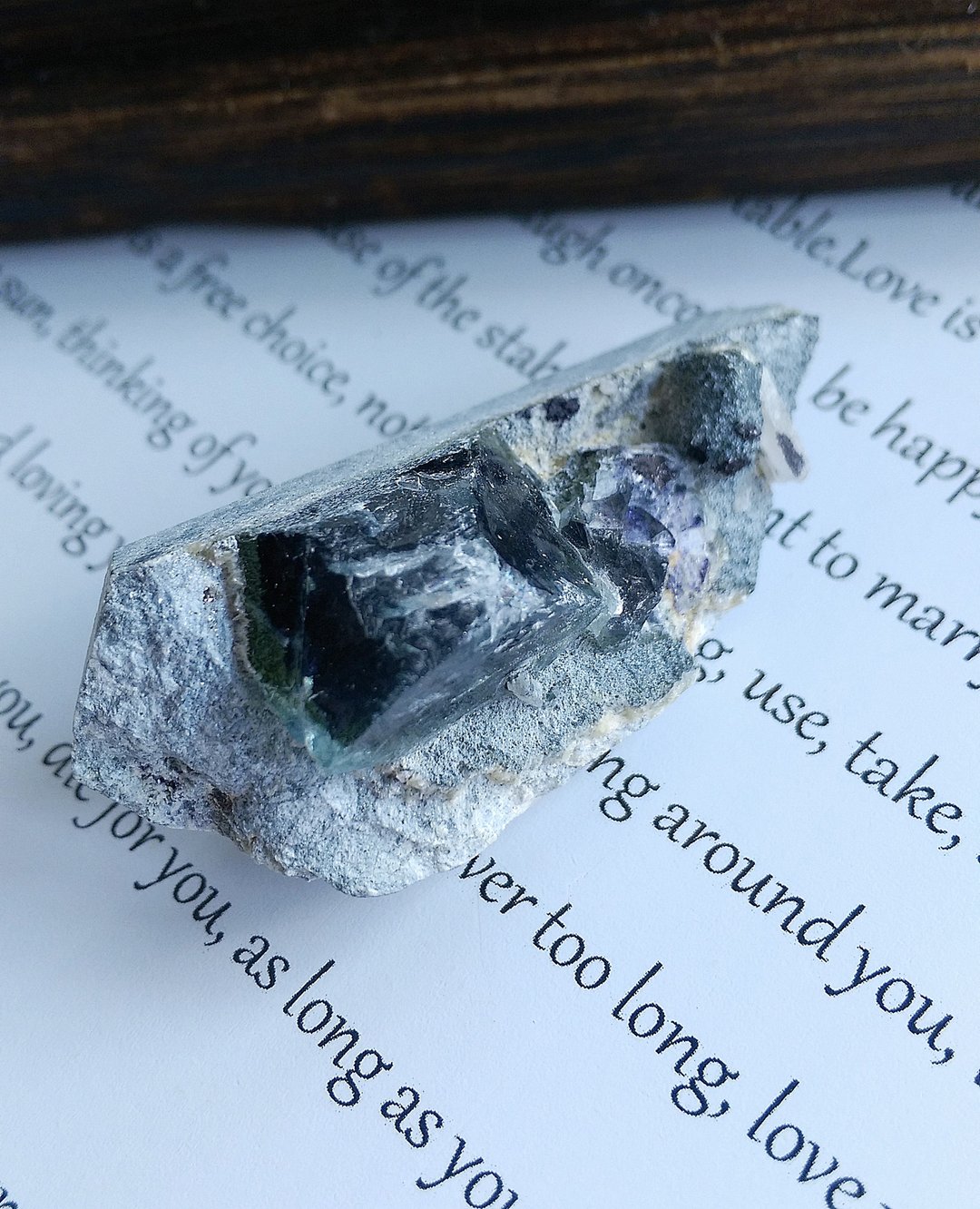 Fluorite  内蒙产地  幻影萤石 水晶共生 天然矿石 原矿 - 摆饰 - 其他材质 