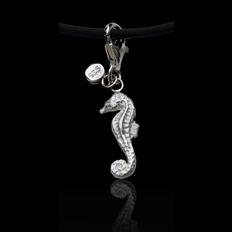 Seahorse Silver Charm - 项链 - 纯银 