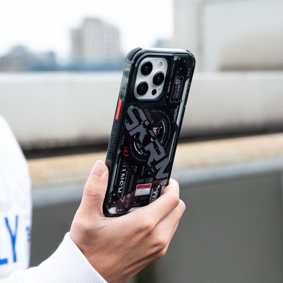 iPhone 15 系列 EKHO 品牌电路板磁吸防摔手机壳 附挂绳环-黑色 - 手机壳/手机套 - 其他材质 黑色