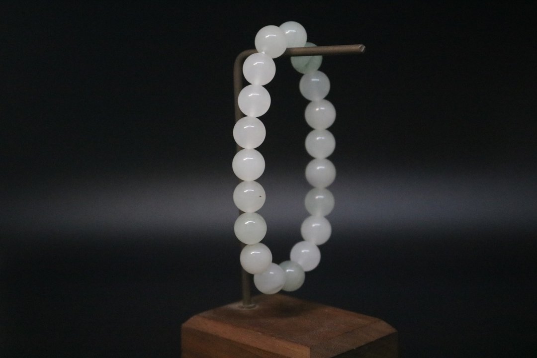天山翠手链翠色玉石珠子手串生日礼物 - 手链/手环 - 玉石 多色