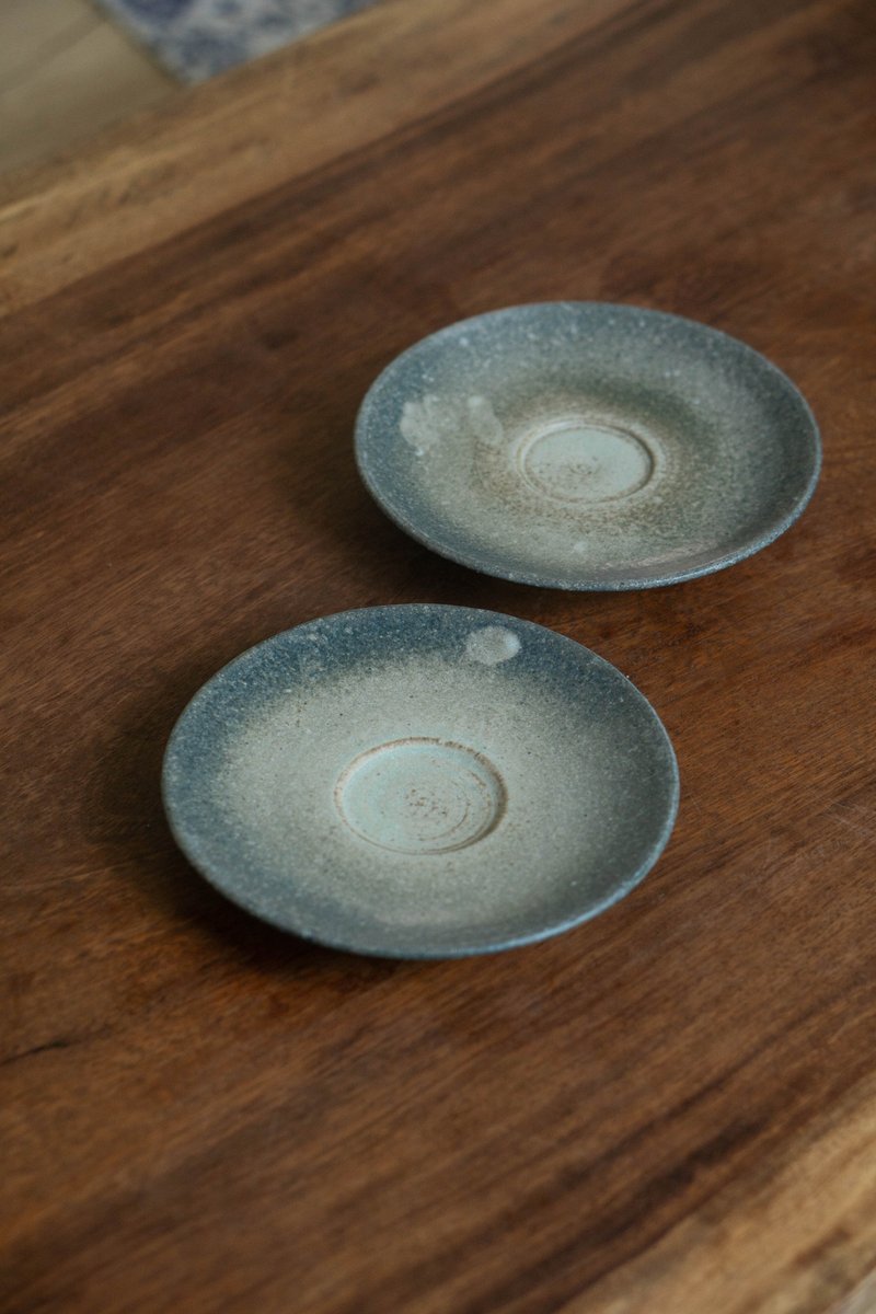 蓝绿碟子 - 盘子/餐盘/盘架 - 陶 蓝色