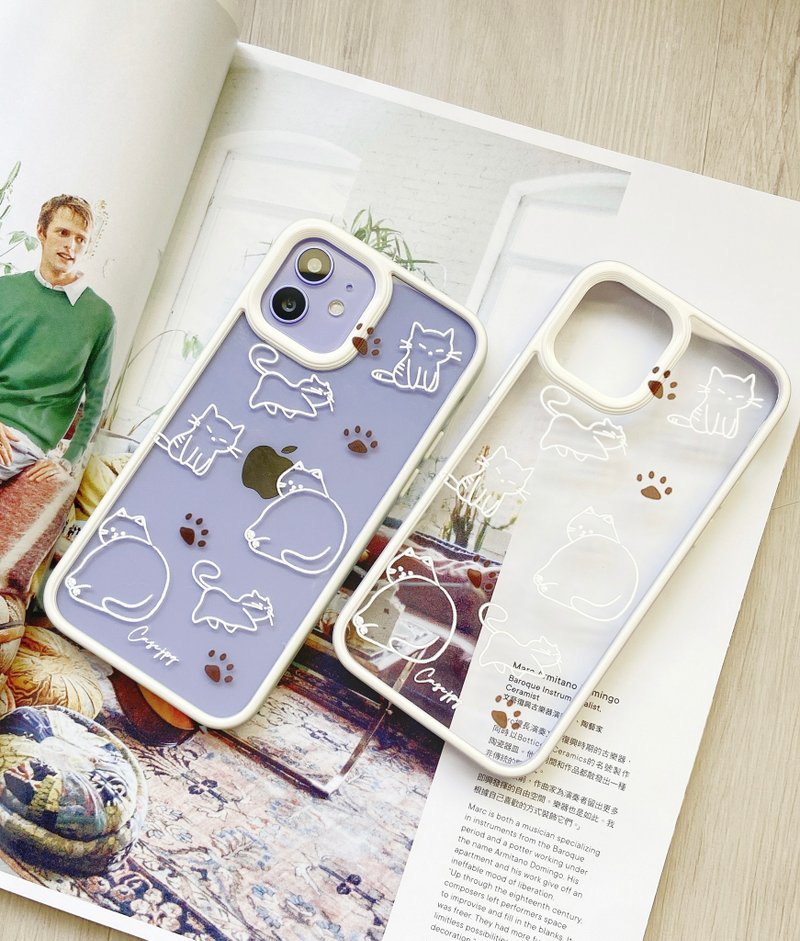 【 小猫咪】防撞框手机壳 - 手机壳/手机套 - 塑料 