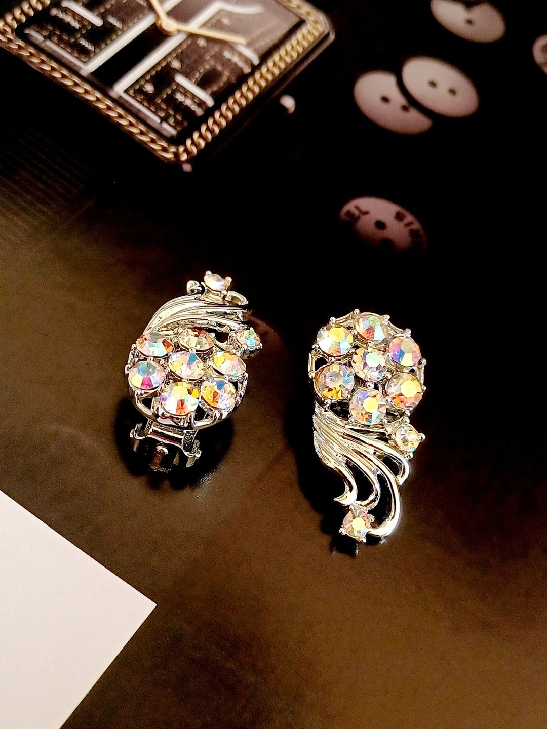 vintage jewelry   CHAREL 古典极光莱茵节庆时光 夹式耳环 - 耳环/耳夹 - 其他金属 