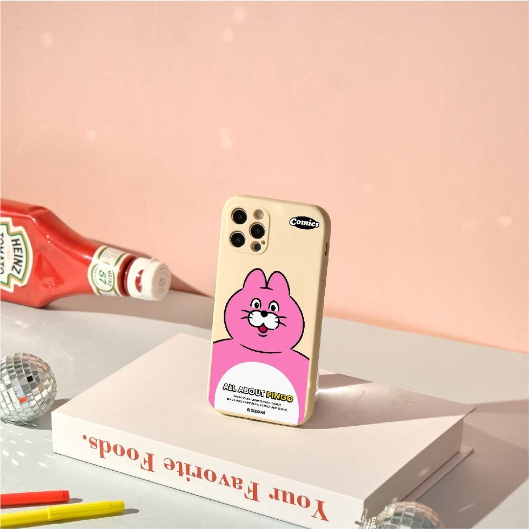 ZIZONE粉红猫Pingo全包iPhone手机壳 - 手机壳/手机套 - 硅胶 多色
