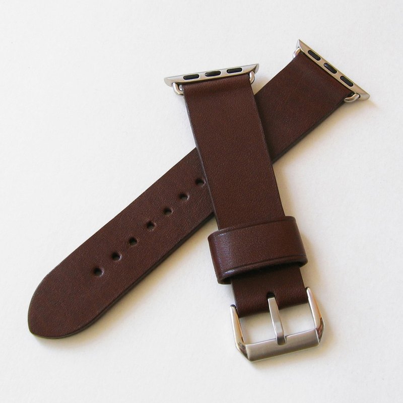 苹果手表表带。棕色。手工制作的真皮。任何尺寸。 - 表带 - 真皮 咖啡色