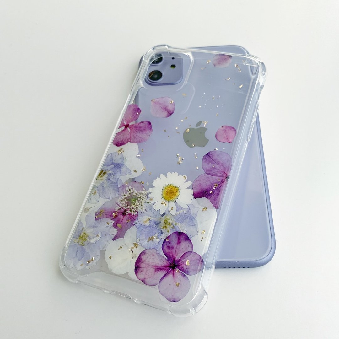 宁冬 真花手机壳 三星  iPhone 押花手作手机壳 - 手机壳/手机套 - 植物．花 紫色