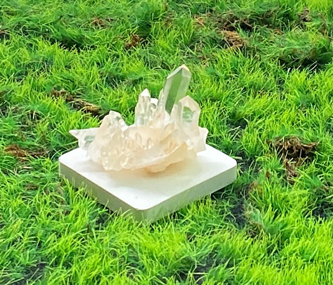 天然原矿能量可爱小白水晶簇 消磁净化 疗愈 开运 净化 - 摆饰 - 水晶 白色