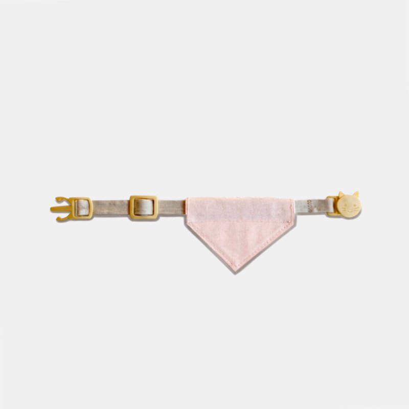简约手工定制小猫项圈 | Rabbit Pink Breakaway Cat Collar - 项圈/牵绳 - 棉．麻 粉红色