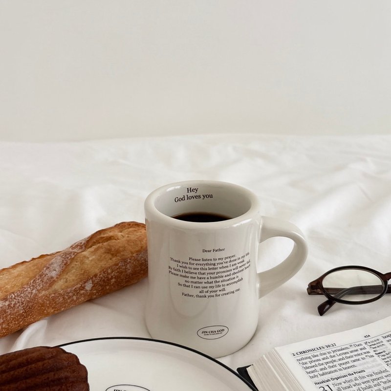 JIN CHA GOD-复古马克杯 给天父的一封祷告信/文创/基督 - 咖啡杯/马克杯 - 陶 