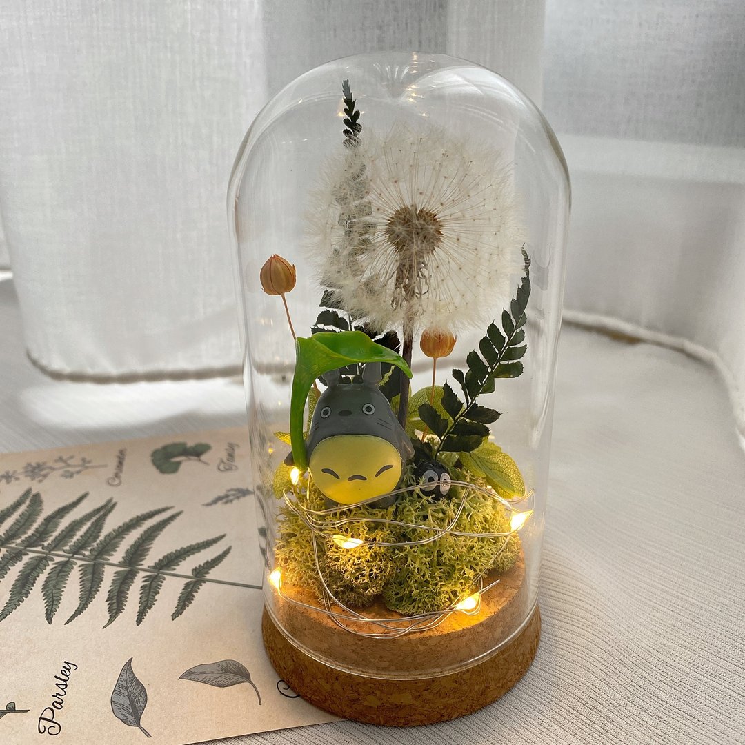 【豆豆龙的小花园】永生蒲公英 迷你瓶中花 - 干燥花/捧花 - 植物．花 绿色