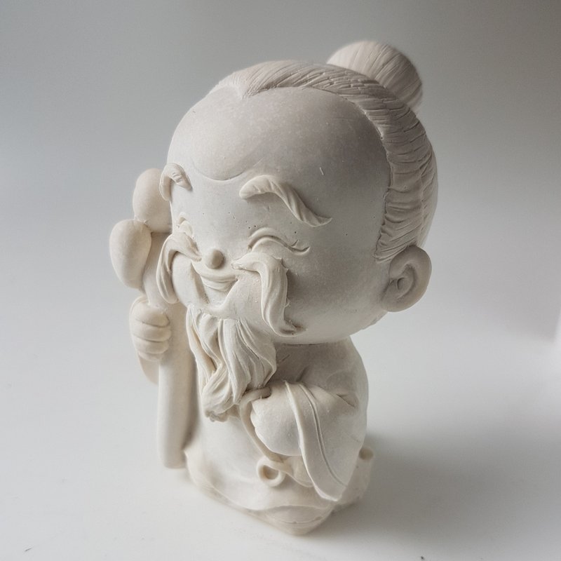 Q版公仔扩香石- 月下老人 香氛登场, 含圭藻土可吸空气水汽 - 香薰/精油/线香 - 其他材质 白色