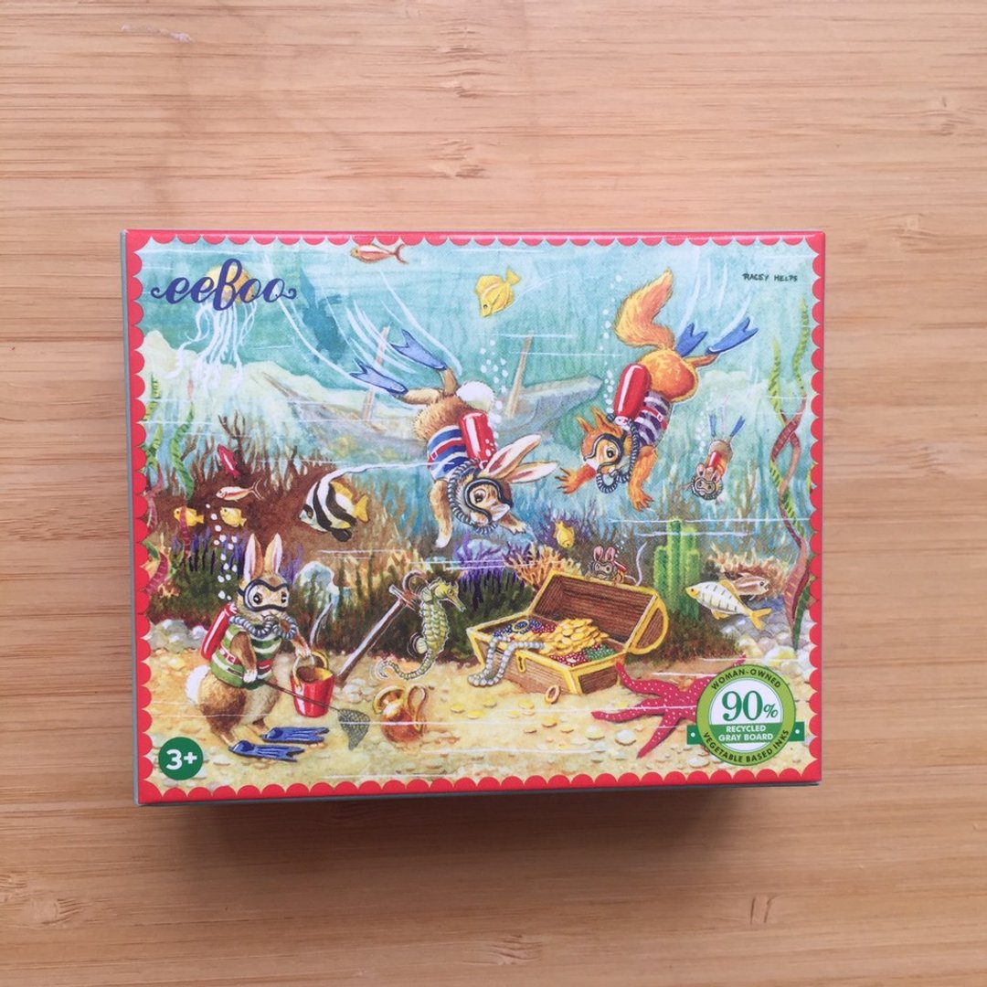 eeBoo 36片迷你拼图 - 寻宝 Miniature Finding Treasure Puzzle - 拼图 - 纸 多色