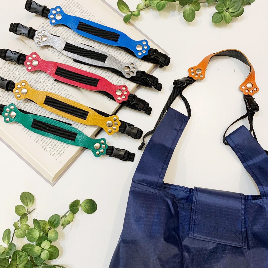 Later Shornya 22 colors available Cat Cat Goods Eco Bag Shoulder Strap Extension Shoulder Made in JAPAN M1053 - 其他 - 真皮 红色
