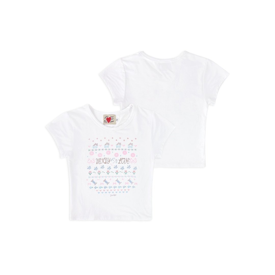 WENDYLOVE | Wendy Love 刺绣短版上衣 baby tee，可爱迷人。 - 女装 T 恤 - 其他材质 