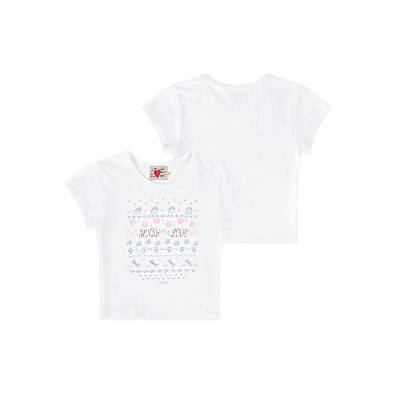 WENDYLOVE | Wendy Love 刺绣短版上衣 baby tee，可爱迷人。 - 女装 T 恤 - 其他材质 