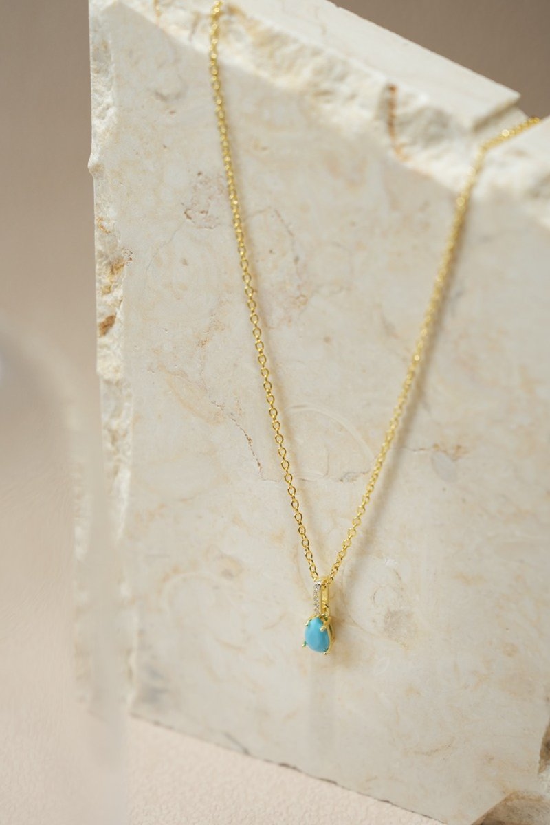 十二月诞生石 绿松石项链 - 项链 - 水晶 